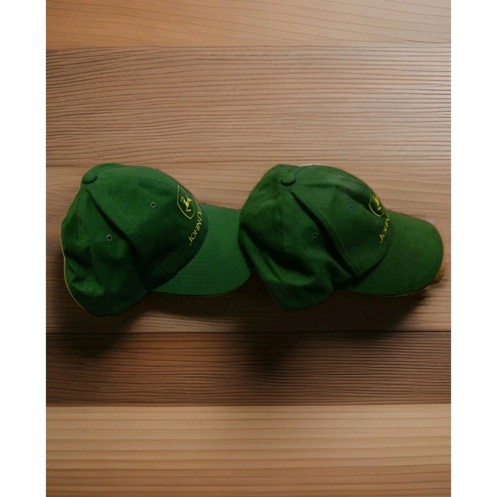 Vintage John Deere Tractors MPC Promotions Hat Cap Green Adult Snapback Lot Of 2 - Picture 2 of 9